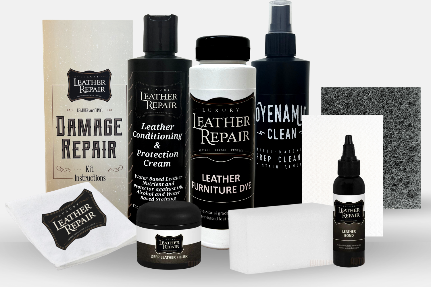 Black Leather Repair Kit for Furniture