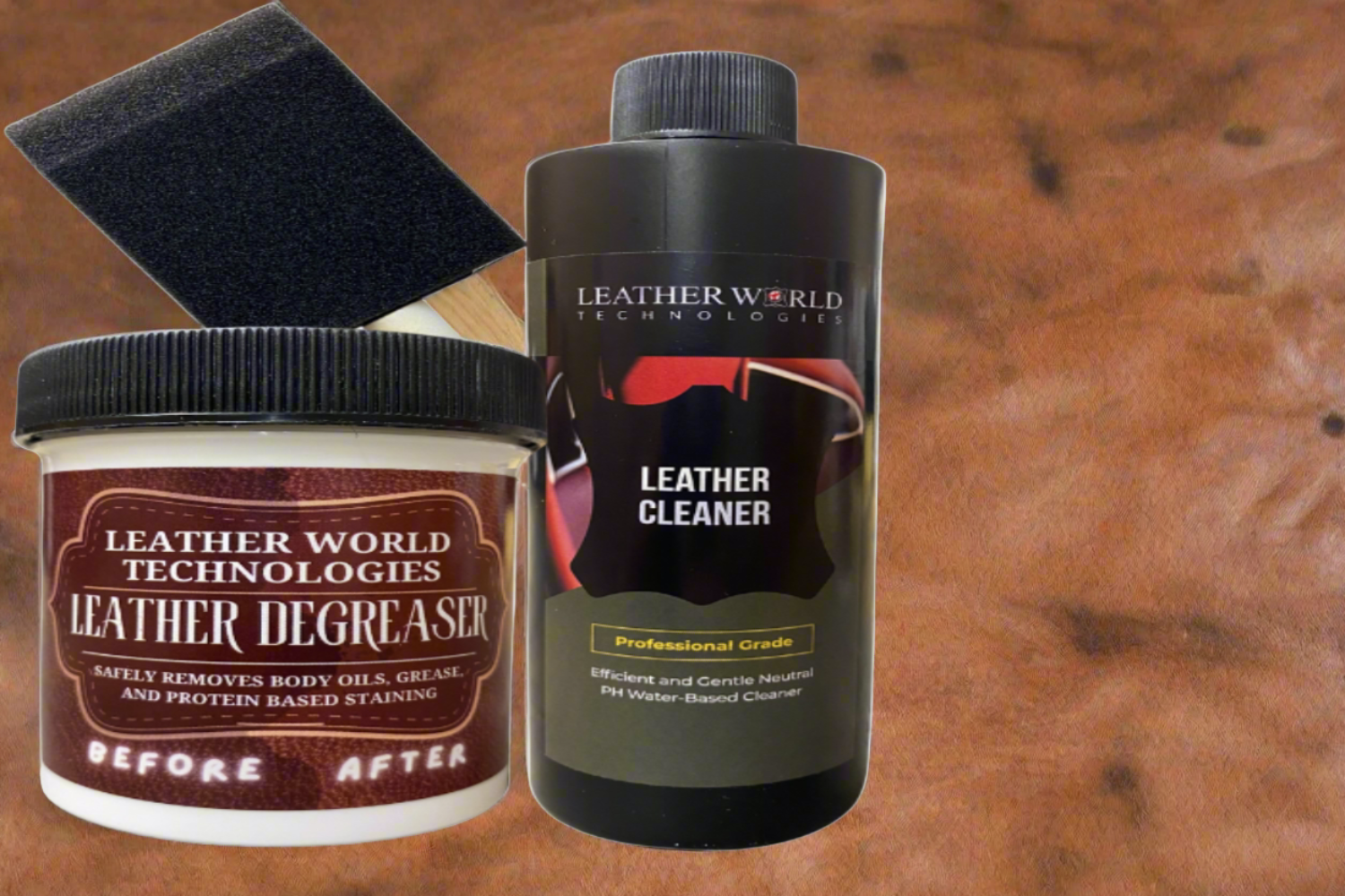 Leather Degreaser Cleaning Kit for Body Oils, Head, ArmRest Stain Remo ...