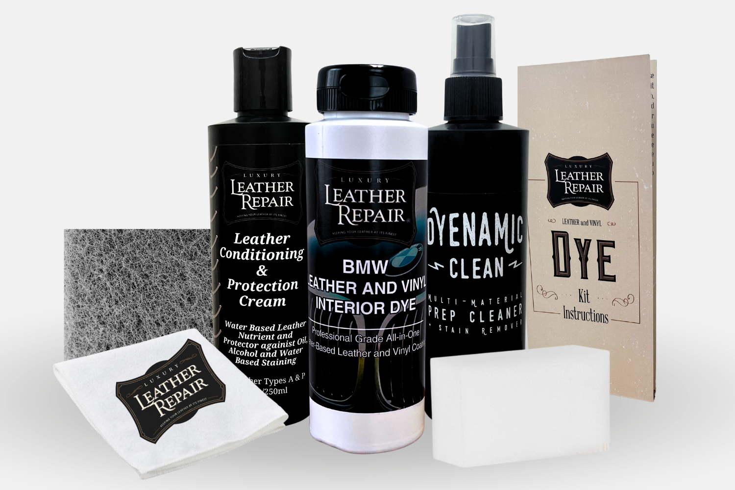 BMW Leather and Vinyl Interior Dye Kit with BMW Soft Feel Auto