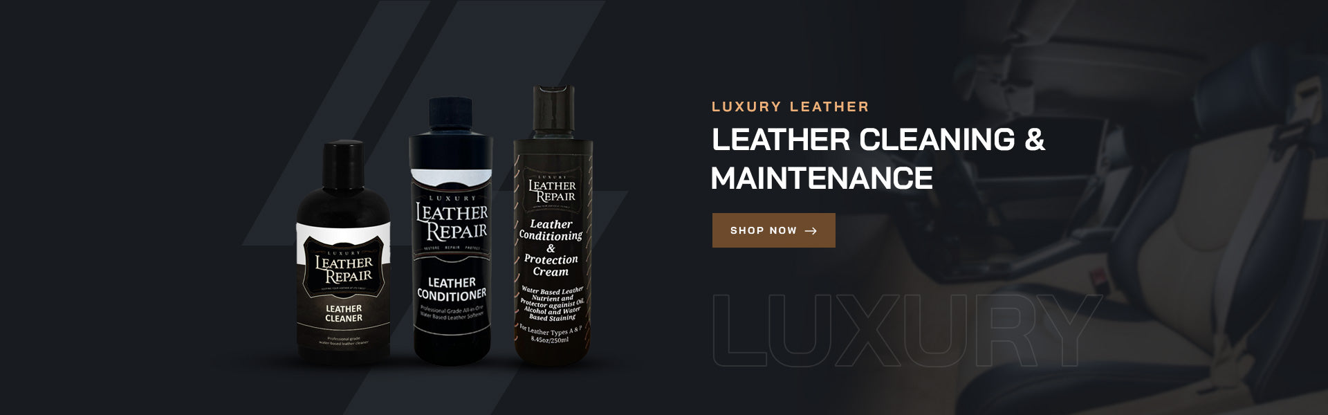 How to dye automotive leather with Luxury Leather Repair dye – Auto Leather  Dye