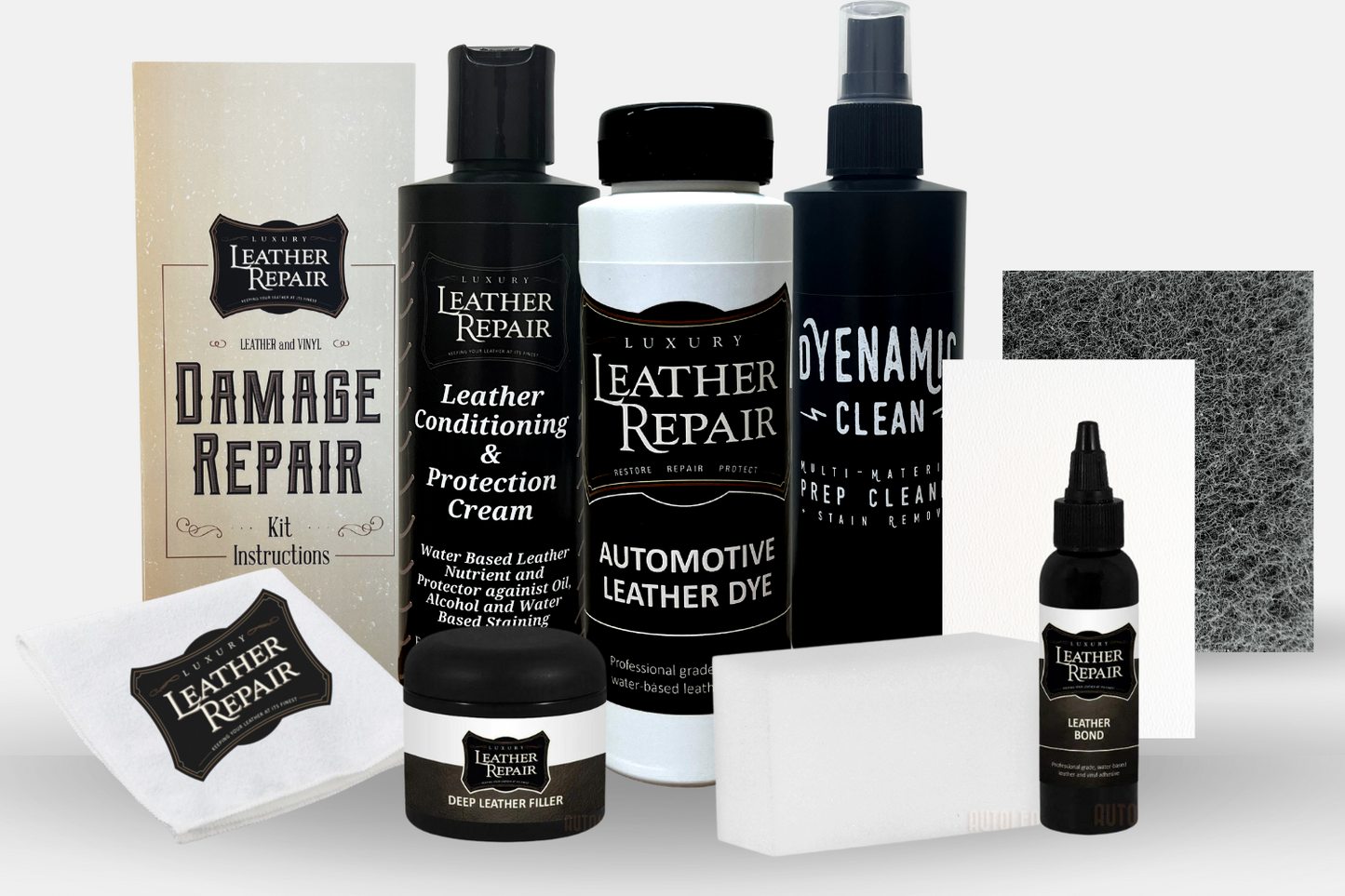 Leather Master 250ML LEATHER CARE KIT - Cleaning Kit Contains The Cleaner,  Conditioner, Sponge, And Products For All Leather Car Interior And