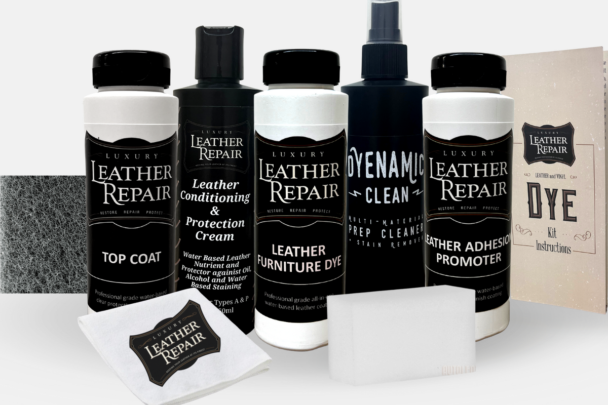 Leather & Vinyl Furniture Dye Kit for Color Changes Auto Leather Dye