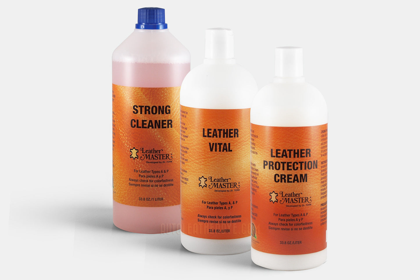 Leather Master Strong Cleaner Leather Care Bundle 1 Liter